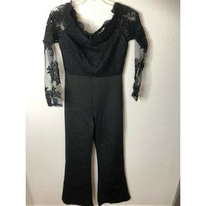 Ophestin Women Off Shoulder Floral Lace L/S Bodyco